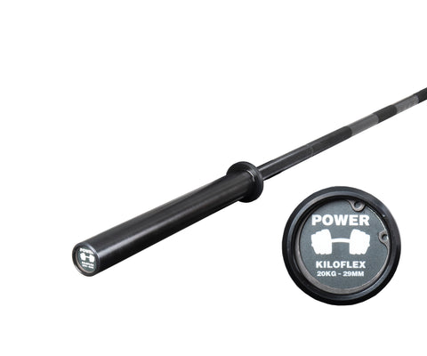 Powerlifting Bar – Black Chrome 20kg